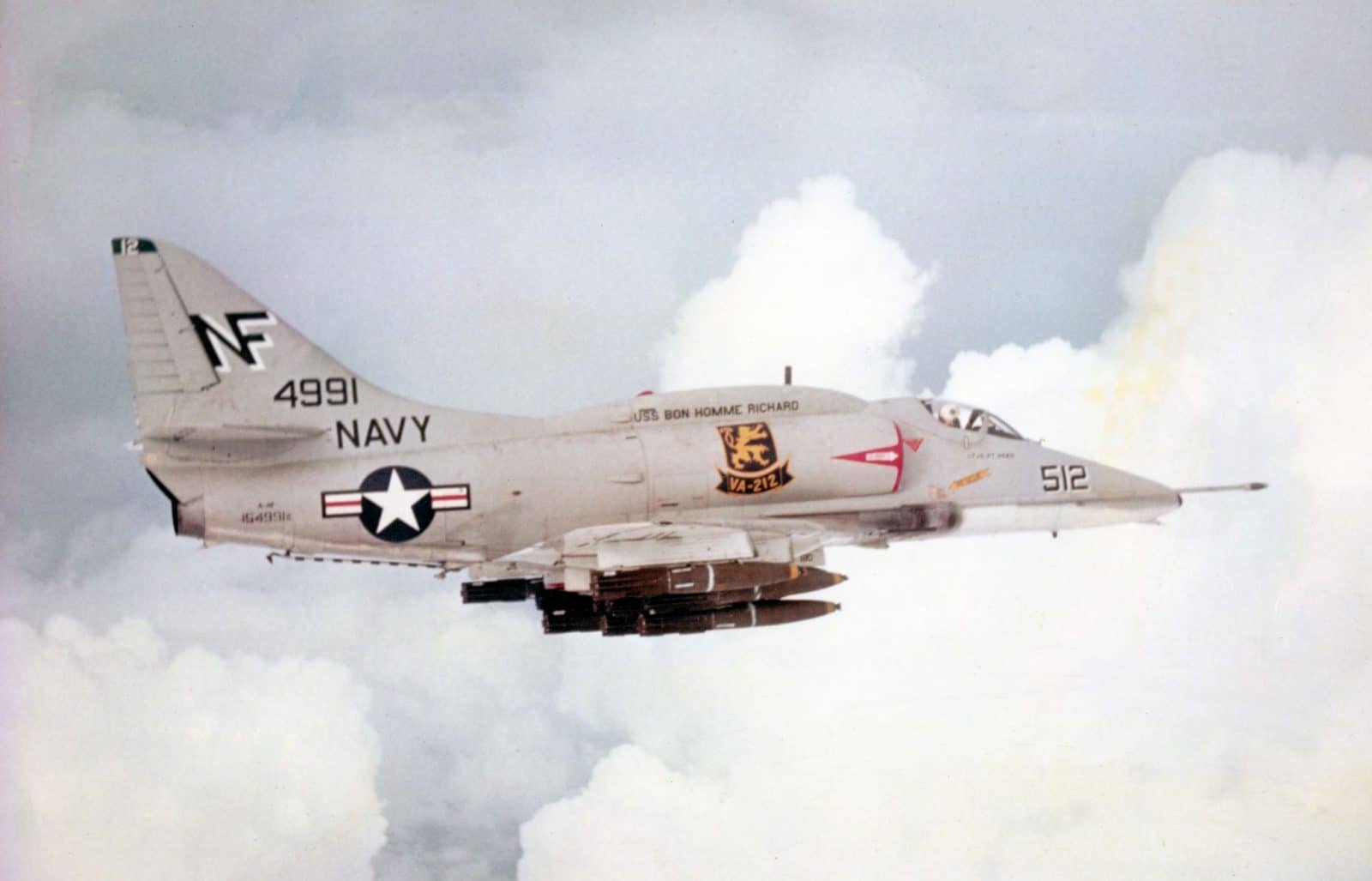 Skyhawk in flight over Vietnam.